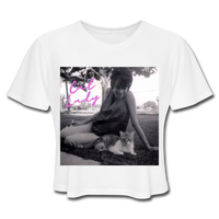 Cat Lady Cropped T-Shirt - white